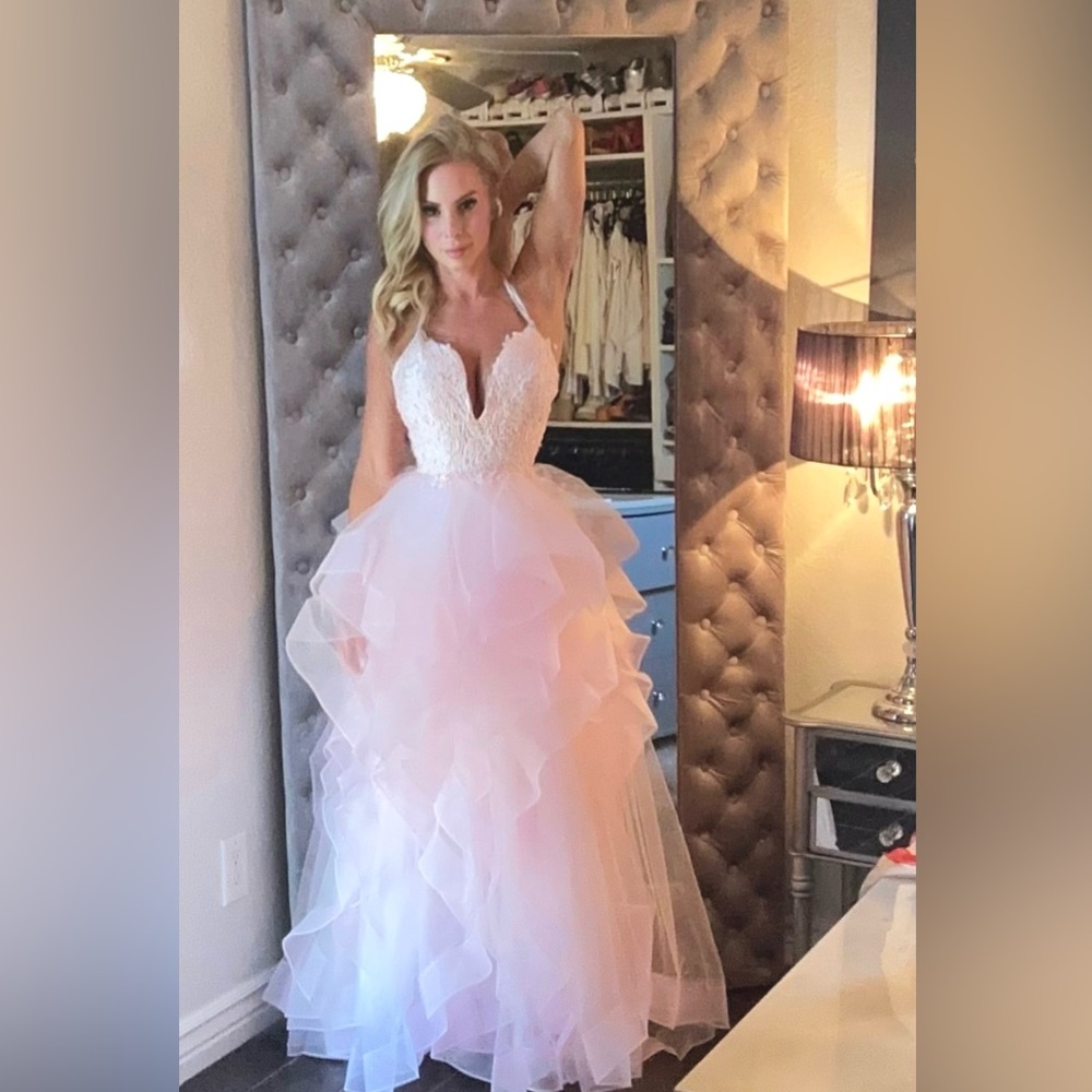 I wanted a pink wedding dress and then I lost a lot of weight.